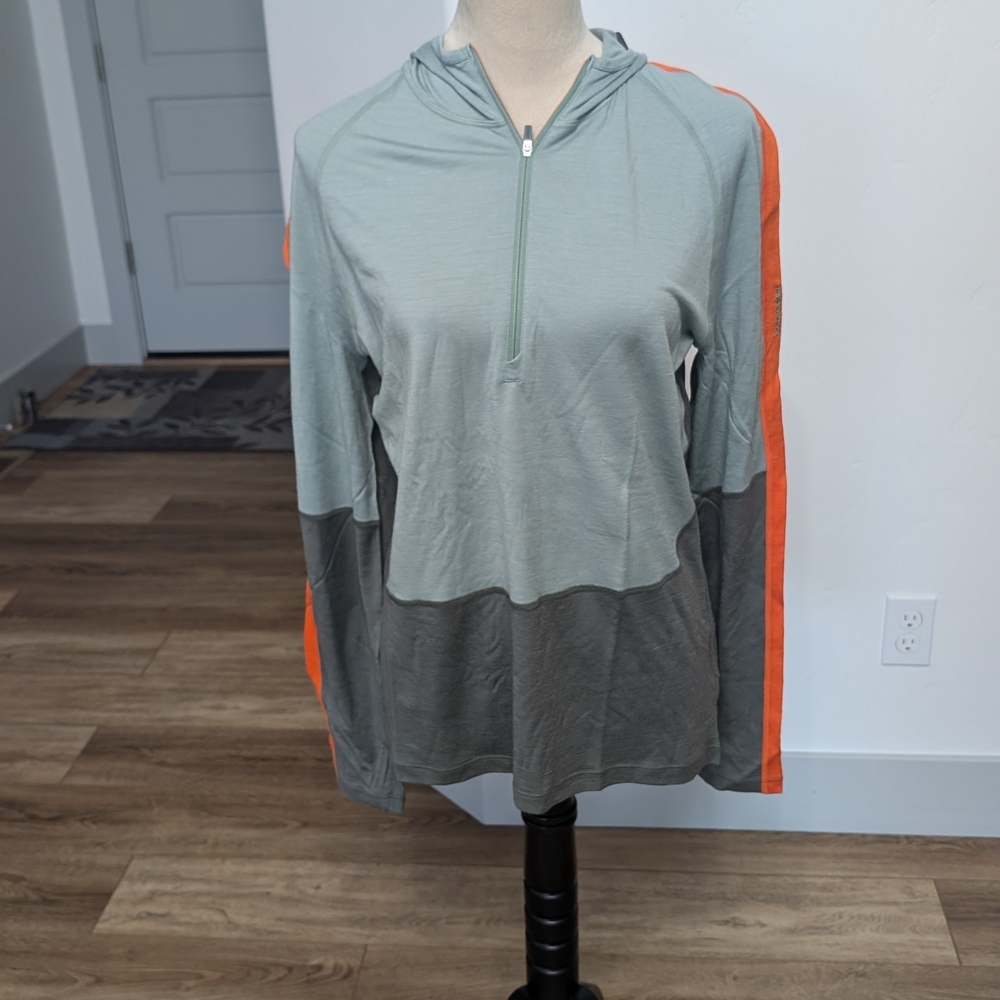 Icebreaker Galaxy and Moss Half Zip Hoodie
